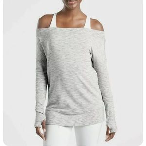 Athleta Studio Barre Sweatshirt, Heathered gray, size M